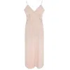 Lisa The Label Women's Bow Belle Long Slip In Silk In Pink