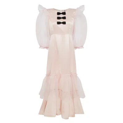 Lisa The Label Women's Bow Belle Silk Cloud Puff Dress - White