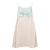 Lisa The Label Women's Bow Belle Silk Slip Dress In Pink/white