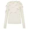 Lisa The Label Women's Bow Belle Sweater In White With Bows In White