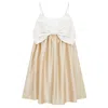 Lisa The Label Women's Gold Angel Bow Dress In Gold