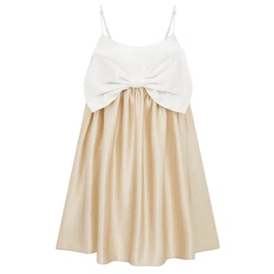 Lisa The Label Women's Gold Angel Bow Dress