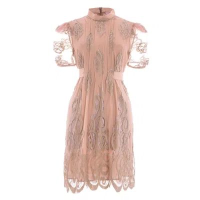 Lisa The Label Women's Orange Gondola Dress With Puff Sleeves