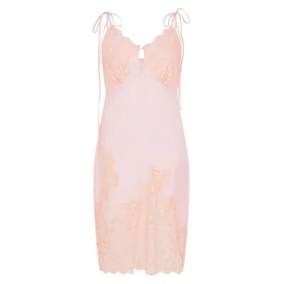 Lisa The Label Women's Pink Le Jardin Papillon Slip Dress