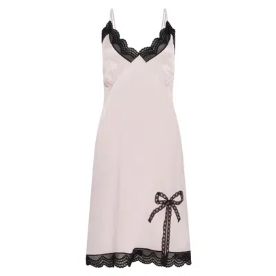 Lisa The Label Women's Pink / Purple Angle Baby Bow Slip Dress In Pink In Pink/purple