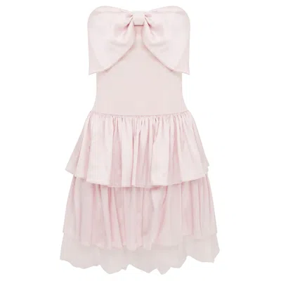 Lisa The Label Women's Pink / Purple Love Bow Dress In Pink/purple