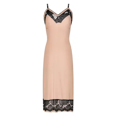 Lisa The Label Women's Pink / Purple Nude Silk Shell Slip Dress In Pink/purple