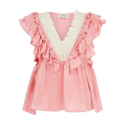 Lisa The Label Women's Pink Teardrop Blouse