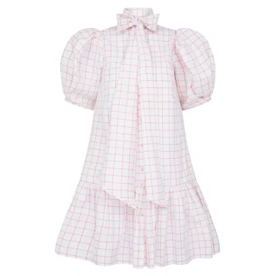 Lisa The Label Women's Pink / White Le Jardin Plum Blossom Shirt Dress In Multi