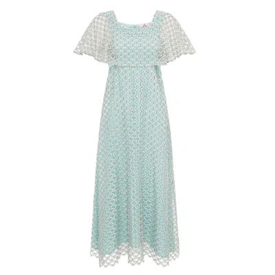 Lisa The Label Women's Venetian Dress Long In Blue