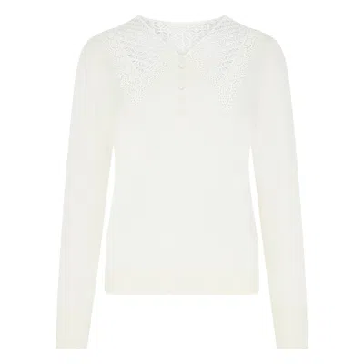 Lisa The Label Women's White Le Jardin Maid Sweater In Cream