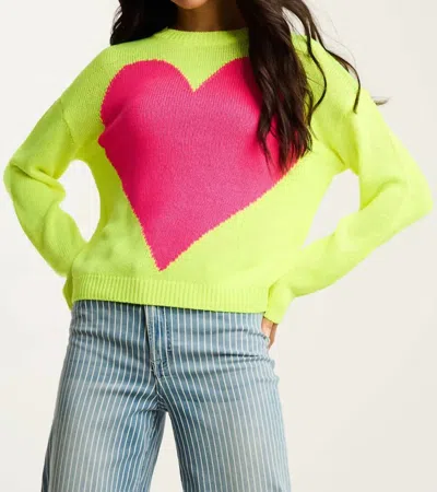 Lisa Todd Amore Mio Sweater In Neon Yellow In Green