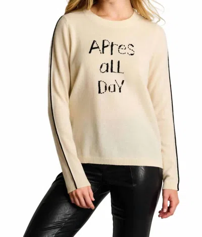 Lisa Todd Apres All Day Long Sleve Sweater In Winter White In Neutral