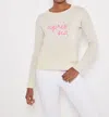 Lisa Todd Après Sea Long Sleeve Top In Almond