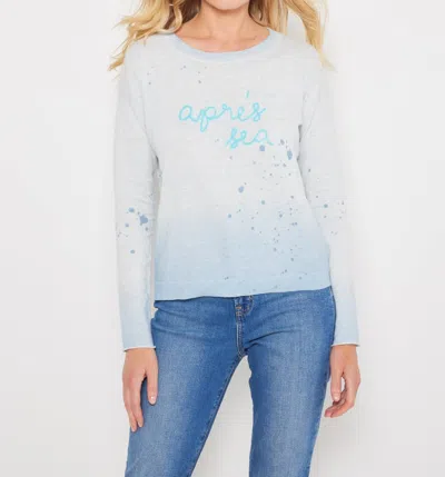 Lisa Todd Après Sweater Top In Iced Blue