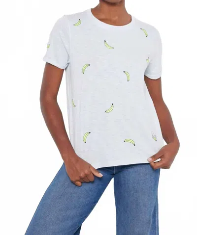 Lisa Todd Bananas T-shirt In Blue Haze In White