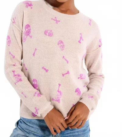 Lisa Todd Bare Bones Sweater In Birch In Pink