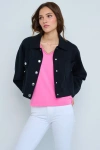 Lisa Todd Beat Goes On Jacket In Navy In Black