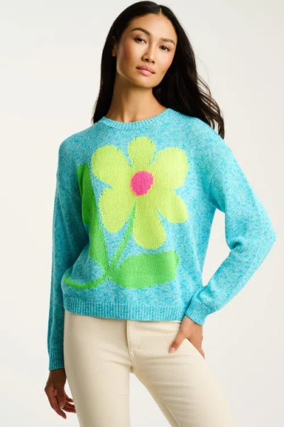 Lisa Todd Bel Fiore Flower Sweater In Red