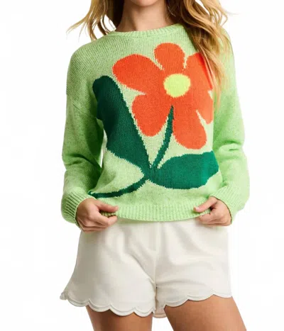 Lisa Todd Bel Fiore Sweater In Green Crush In Multi