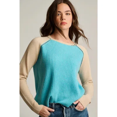 Lisa Todd Block Out Cashmere Sweater In Blue