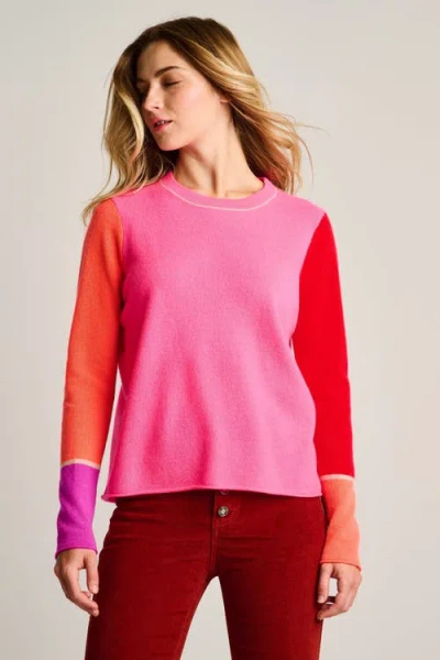 Lisa Todd Block Talk Cashmere Sweater In Pink