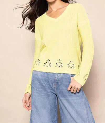 Lisa Todd Boho Bliss Sweater In Limelight In Green