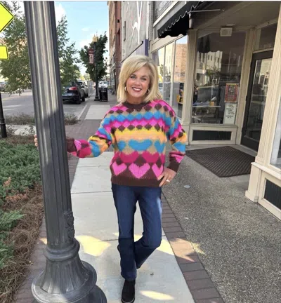 Lisa Todd Ciao Bella Sweater In Multi Bright