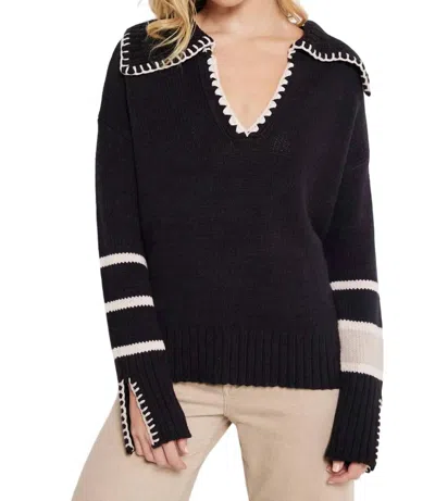 Lisa Todd Collar Call Sweater In Black