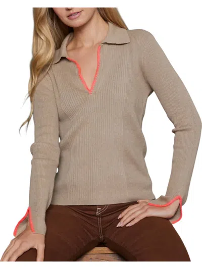 Lisa Todd Collar Code Sweater In Oat In Brown
