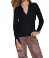 Lisa Todd Collar Codes Sweater In Black In Black