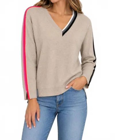 Lisa Todd Color Code Sweater In Almond In Grey