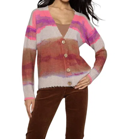 Lisa Todd Color Coded Cardi In Birch In Grey