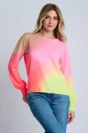 Lisa Todd Color Haze Cotton Sweater In Pink