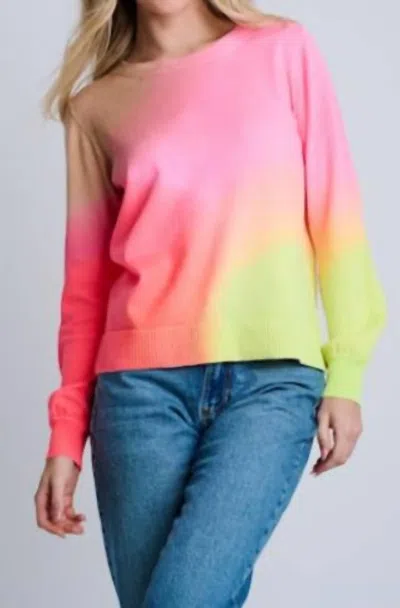 Lisa Todd Color Haze Cotton Sweater In Pink