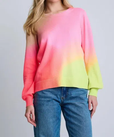 Lisa Todd Color Haze Sweater In Pink Combo In Multi