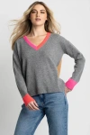 Lisa Todd Color Wheel Cashmere Sweater In Gray