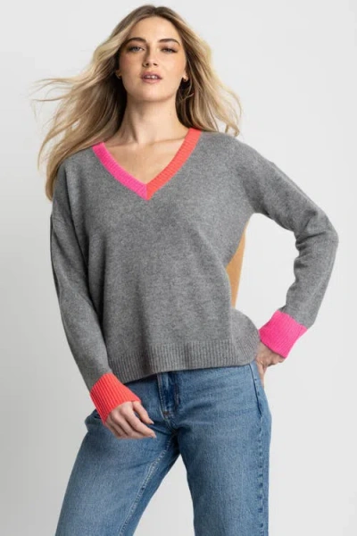 Lisa Todd Color Wheel Cashmere Sweater In Gray