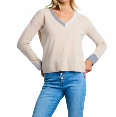 Lisa Todd Color Wheel Sweater In Latte Caramel In White