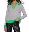 Lisa Todd Colour Pop Cashmere Sweater In Silver Mist In Gray