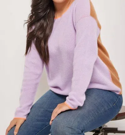 Lisa Todd Contrast Sweater In Purple Passion