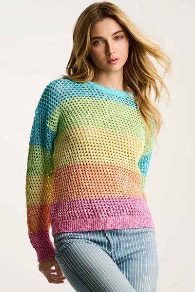 Lisa Todd Crochet Sweater In Multi