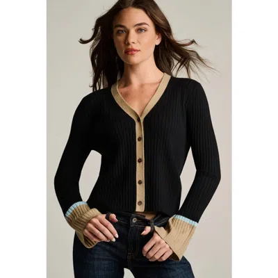 Lisa Todd Cuff Keeper Cotton Cashmere Cardigan In Black