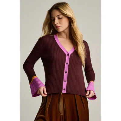 Lisa Todd Cuff Keeper Cotton Cashmere Cardigan In Brown