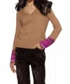 Lisa Todd Cuff Links Sweater In Rye In Multi