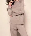 Lisa Todd Cuffed Up Sweater In Mink Brown In Grey