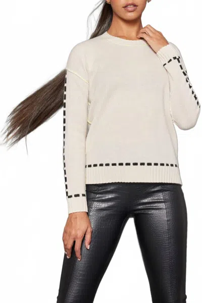 Lisa Todd Dash Cam Sweater In Frosting In Neutral
