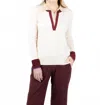 Lisa Todd Double Down Sweater In Sheepskin In Multi