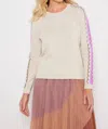 Lisa Todd Double Vision Long Sleeve Top In Almond