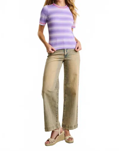 Lisa Todd Fade In Crew Neck Knit Pullover In Purple Pop In Multi